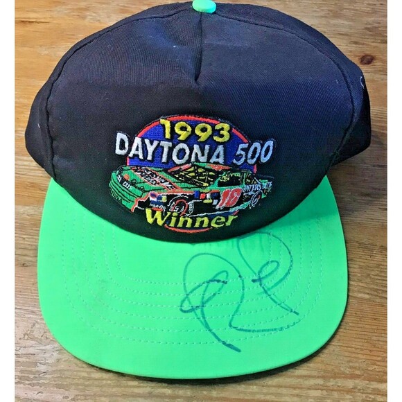 1993 Daytona 500 Winner Signed Snapback Hat Dale Jarrett NASCAR Racing USA VTG